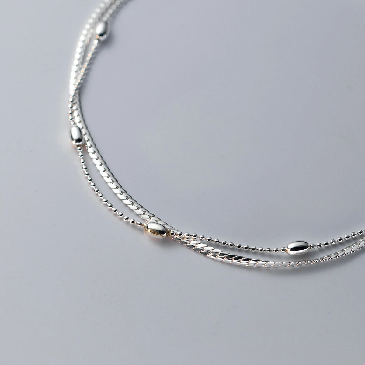 MIQIAO Anklets Bracelet On The Leg 925 Sterling Silver Ankle Chains For Woman Snake Chain Summer Jewelry Foot Chain 241226