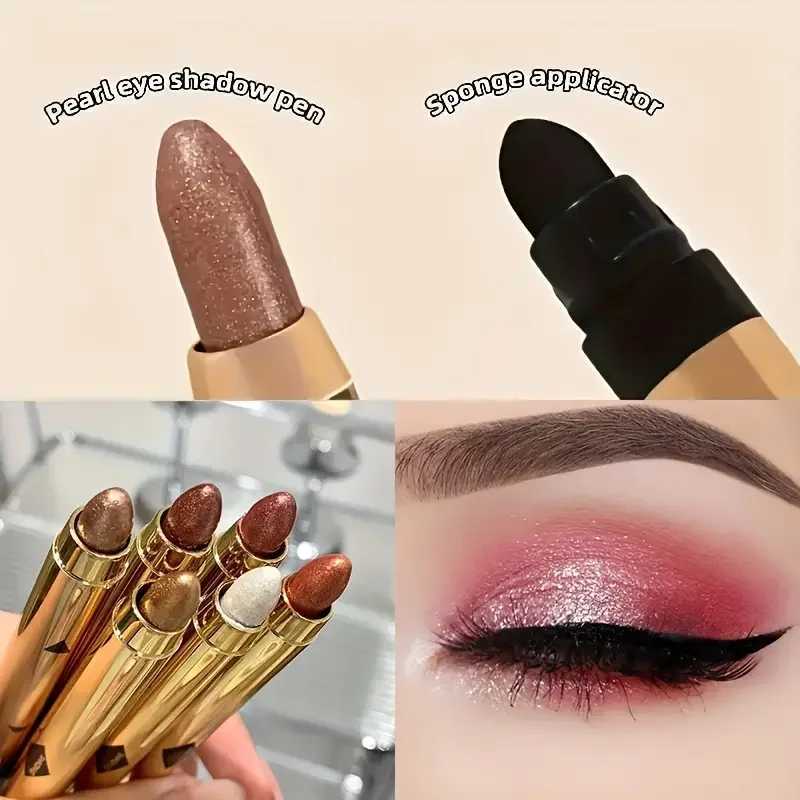 Lazy eye shadow stick double head waterproof sweat proof pearlescent matte silk pen suitable for students W241230