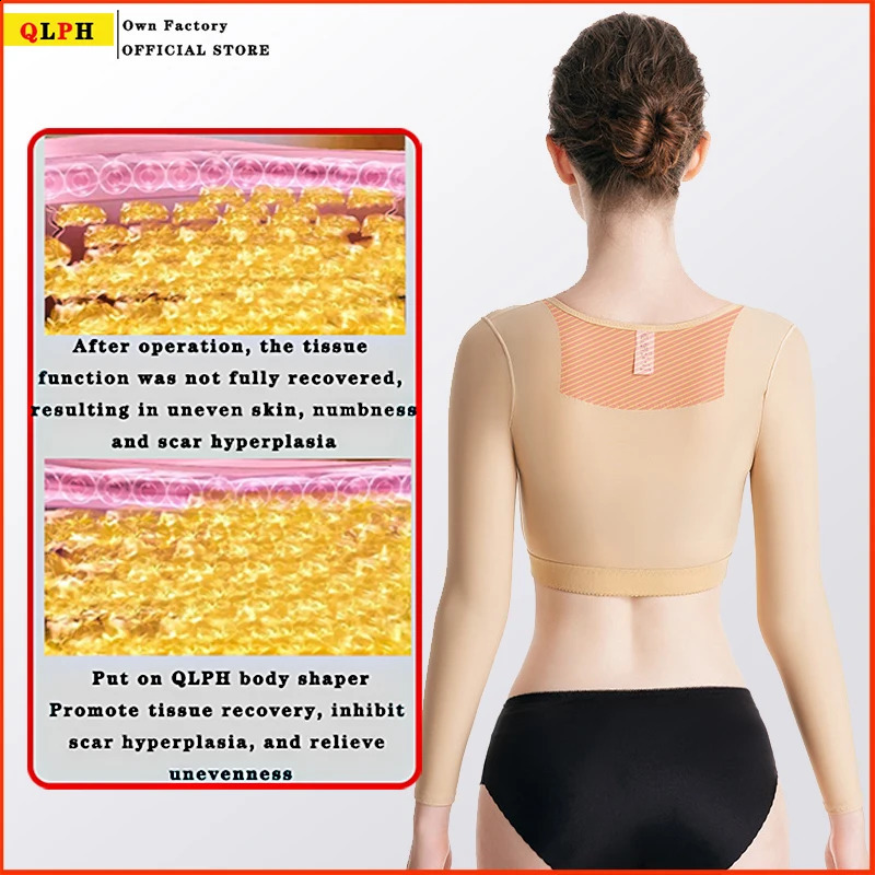 Arm Shaping Clothes After Liposuction Surgery Support Breast Corset Tight Fitting Compression Tops Prevent Hunchback Open Bust 241231