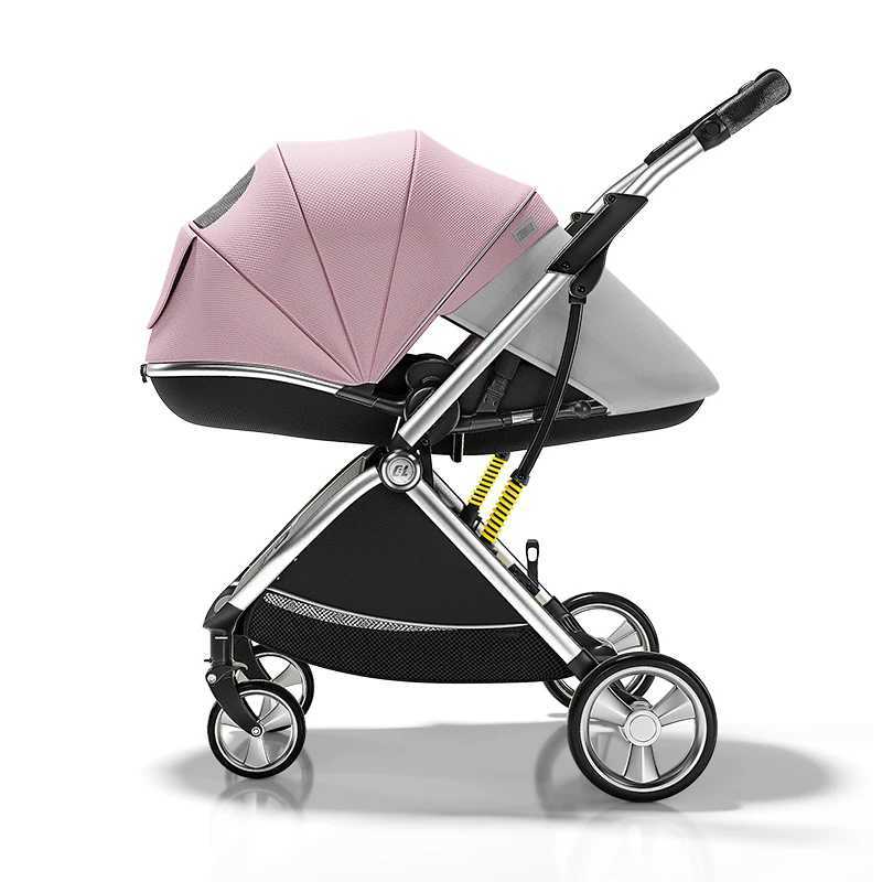 Luxurious High Landscape Baby Stroller Ergonomic Design Newborn Pushchair Can Sit Can LieXJ250306