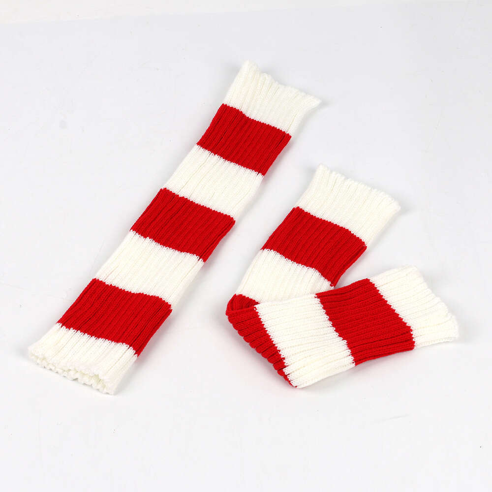 Warm Woolen Men Women, Leg Warmers For Autumn And Winter, Knitted Foot Protection Colorful Striped Boot Covers, Stacked Sock Covers