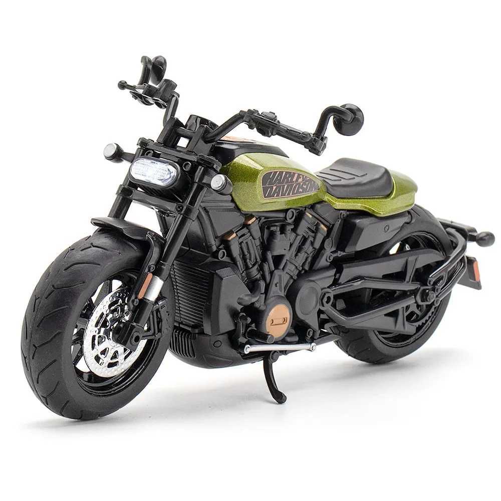 1 12 Harley SPORTSTER S Motorcycle High Simulation Die Casting Metal Alloy Model Car Sound Light Series Childrens Toy Gift M41 W241231