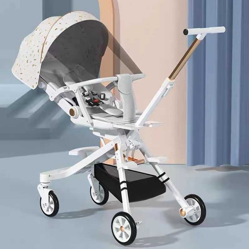 Baby Stroller 0-3 Years Old Children Stroller High Landscape Two-way Reclining Shock-absorbing Wheel Baby carriageXJ241231