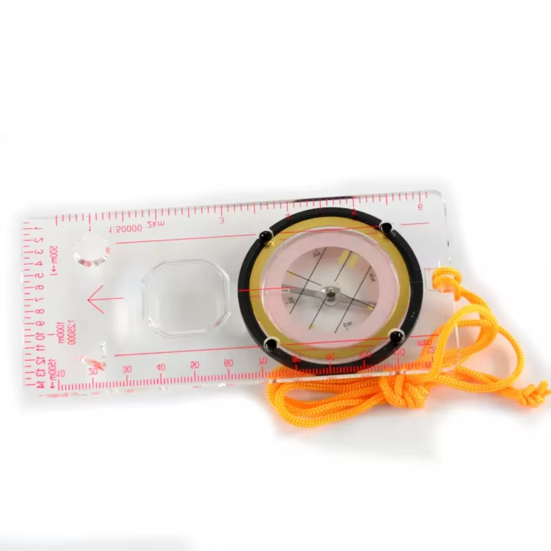 plastic Map ruler pocket compass magnetic digital compass for camping