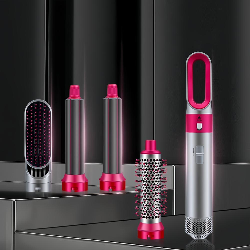 5 In 1 High Speed Styg Blow Dryer Straightener Curler Wand Hot Air Brush Ionic Detachable Hair Dryers