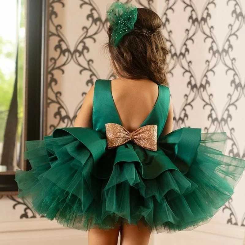 Girl 1 2 3 4 5 years old princess dress baby childrens sequins wedding birthday picture ball elegant Par Communion clothing for children W250326