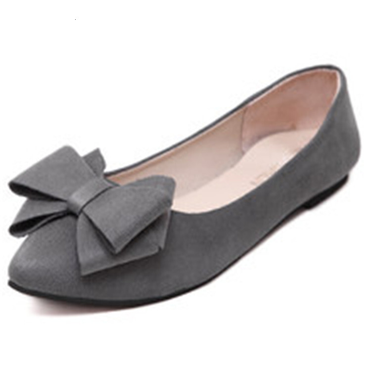And Ddmywed Spring Autumn New Pointed Shallow Mouth Women S Single Heel Flat Bottom Bow Korean Edition Suede Ladle Shoes Large Chinese Brand F Ddmysat