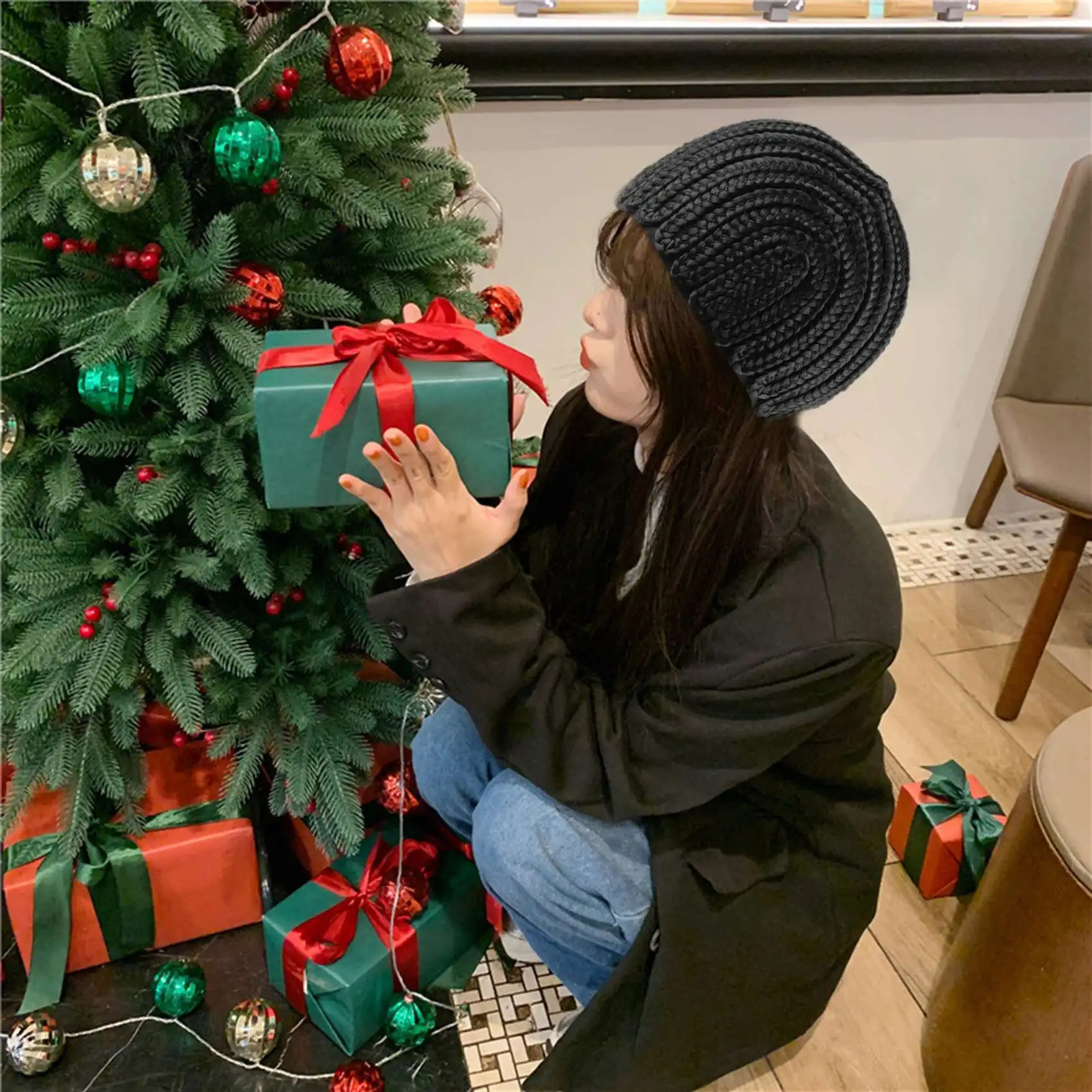 Super Elastic Cornrow Cap for Weave Crochet Braid Wig Caps for Making Wigs Top Quality Weaving Braid Cap Wig Net Black Color 1Pc 241230