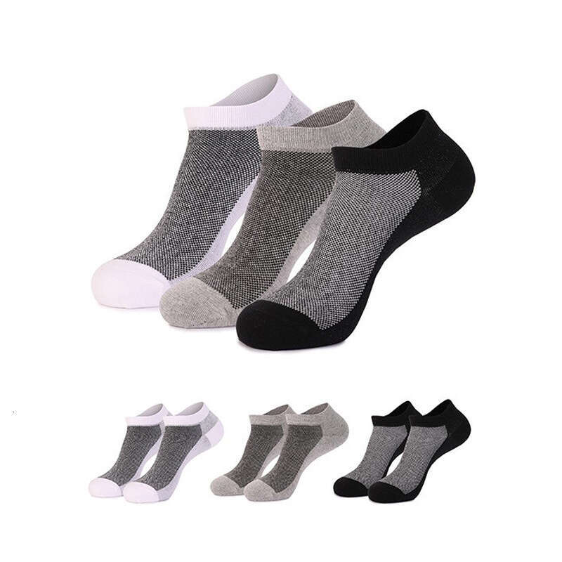 Spring Summer Short Boat Pure Cotton Sports Men's Plus Size Socks, Sweat Absorbing And Breathable Invisible Socks Wholesale