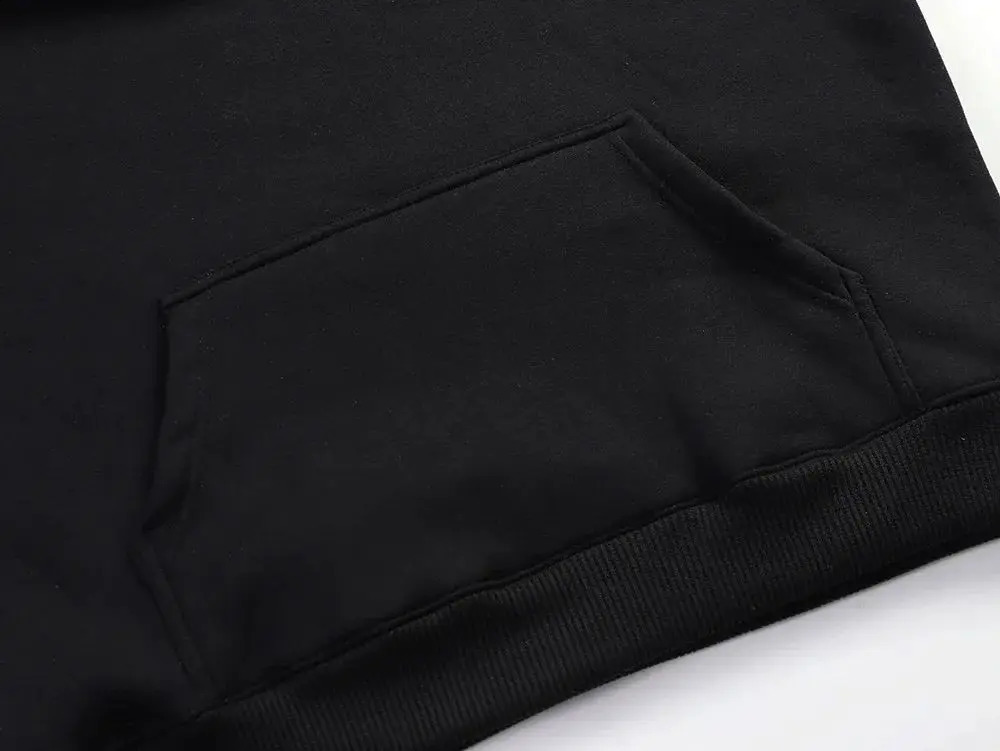Hoodie Pullovers 2024 Spring Fashion American Big Pocket Thick Top Trend Solid High Quality Long Sleeve Sweatshirt 241230