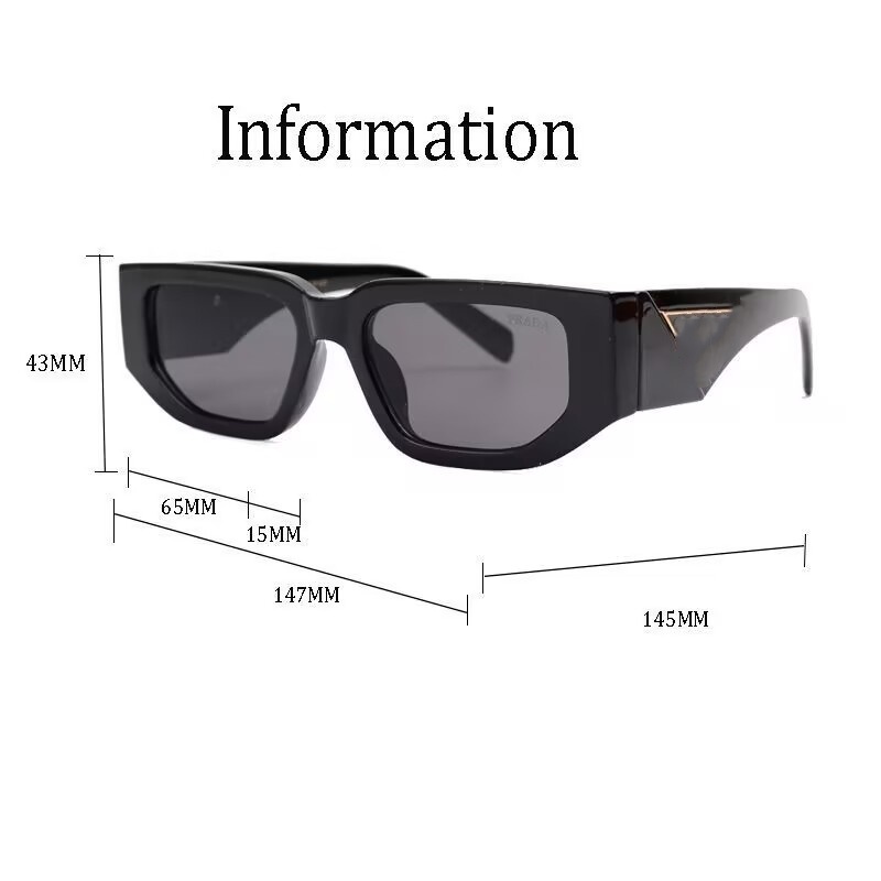 Designer Luxury Classic Sunglasses Beach vacation sunshade sunglasses for both men and women Square Frame high-fashion Style Sunglasses UV Protection with Box