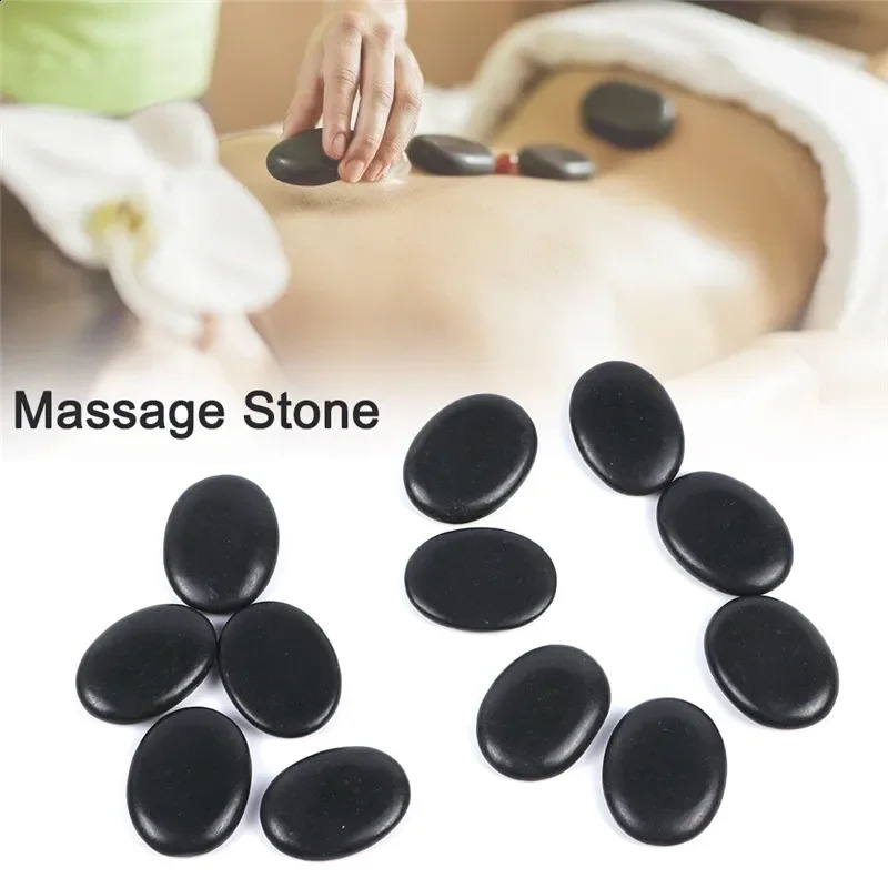 7Pcs Beauty Stones Massage Spa Rock Basalt Stone Lava Natural Energy Massage Stone Healthy Beauty Tool 241230