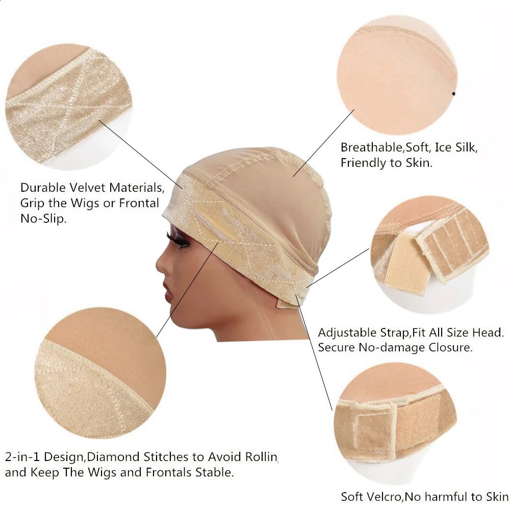1pcs Wig Grip Cap Wig Grip band with Cap for Women 2-in-1 Wig Grip Band Plus Wig Cap for Lace Wigs and Frontal 241230