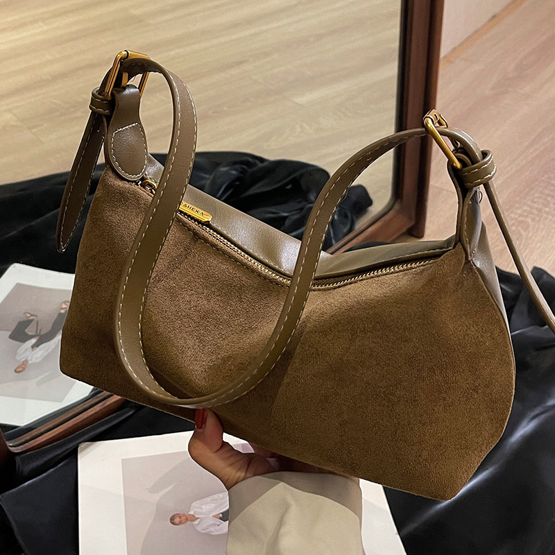 Women Shoulder Fashion Large Capacity Niche Designer Bag High-End Retro Style Triple Black Coffee Khaki Green fashion