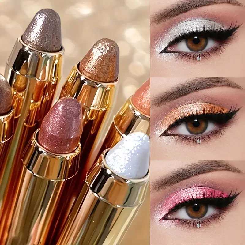 Lazy eye shadow stick double head waterproof sweat proof pearlescent matte silk pen suitable for students W241230