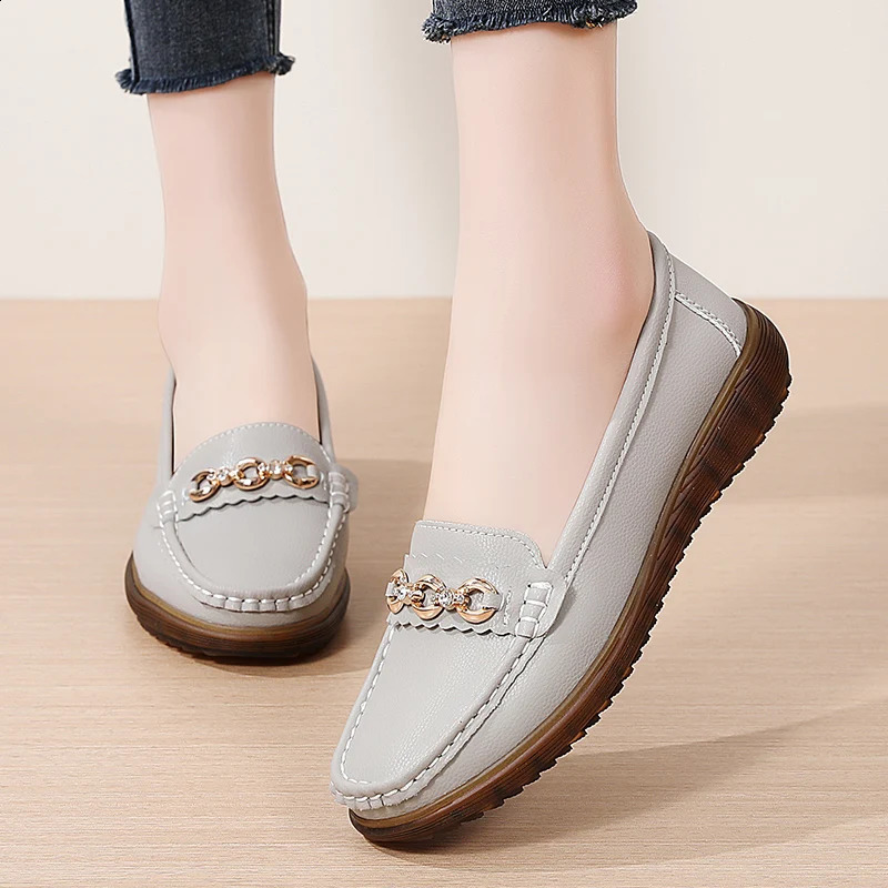 Women Low Heels Sliver Boat Shoes Square Toe Slip on Flat for Woman Ballet Flats Comfortable Bow Womens sandals 241225