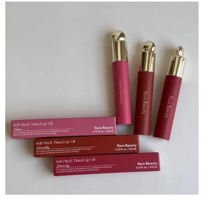 Rare Beauty Soft Pinch Tinted Selina Lip Oil Liquid Lipgloss Joy Happy Hope Lipstick Moisturizing Lip Glaze Lip Gloss 3ml