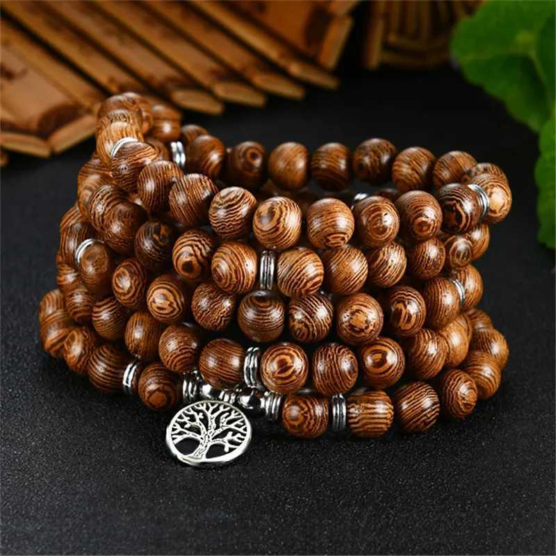 Home>Tags>Mara Buddhist Prayer Beads>Natural Wood Beads>Yoga Jewelry Wood Rose Bracelet>Tree of Life Pendant W241231