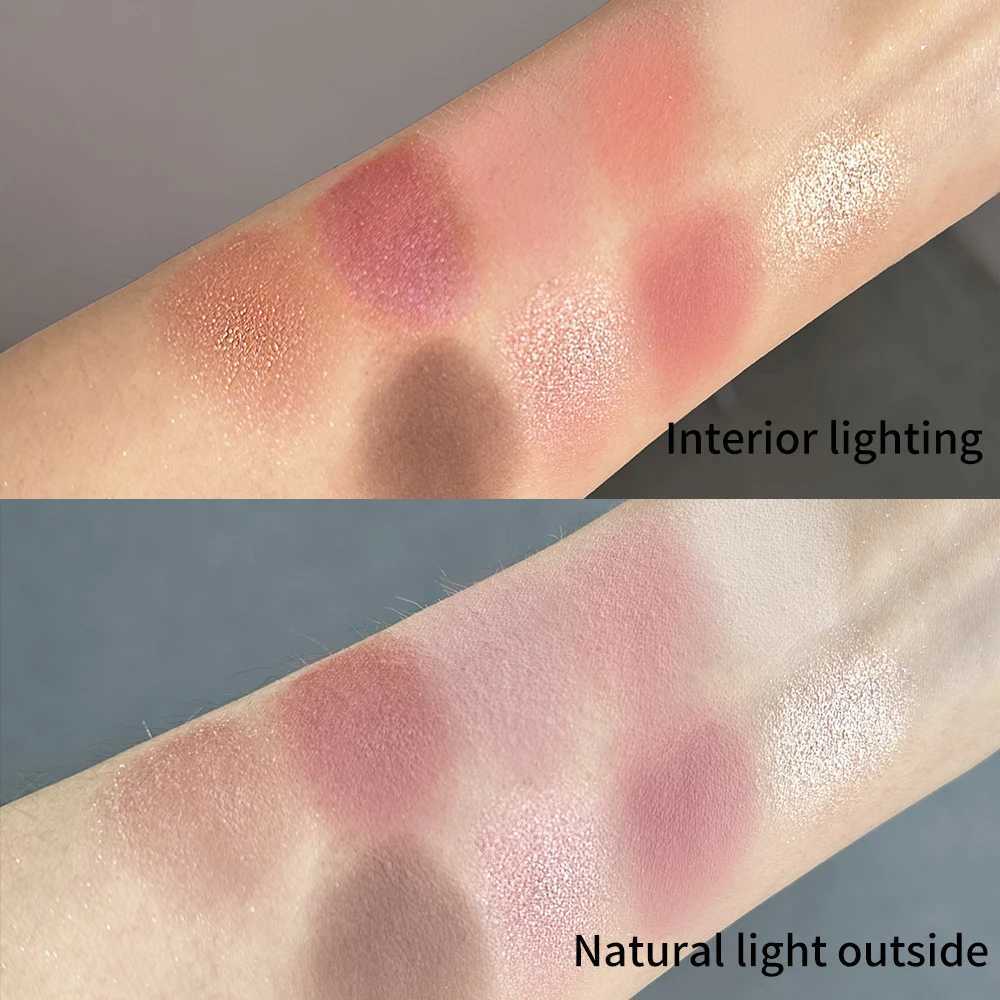 Eyeshadow Palette Long lasting Waterproof Simple Halo Dye Rose Nine Palace Grid Low Saturation Smoke Pink Rose Tray W241230