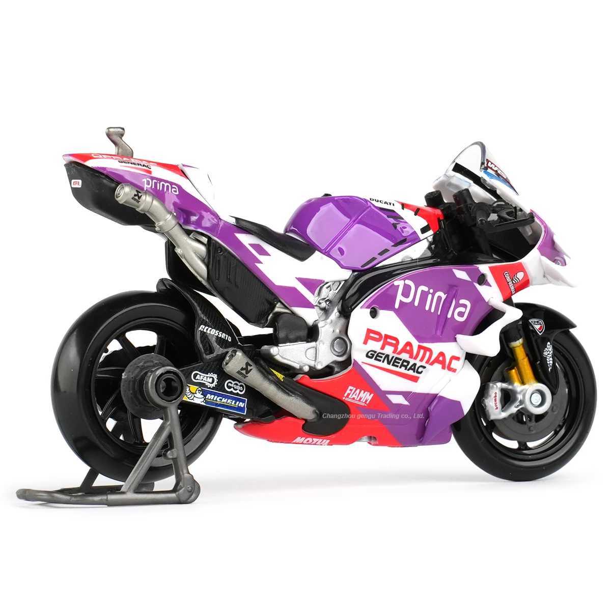 Maisto 1 18 2022 GP Racing Ducati Pramac Racing Die Casting Car Collectable Motorcycle Model Toy W241231