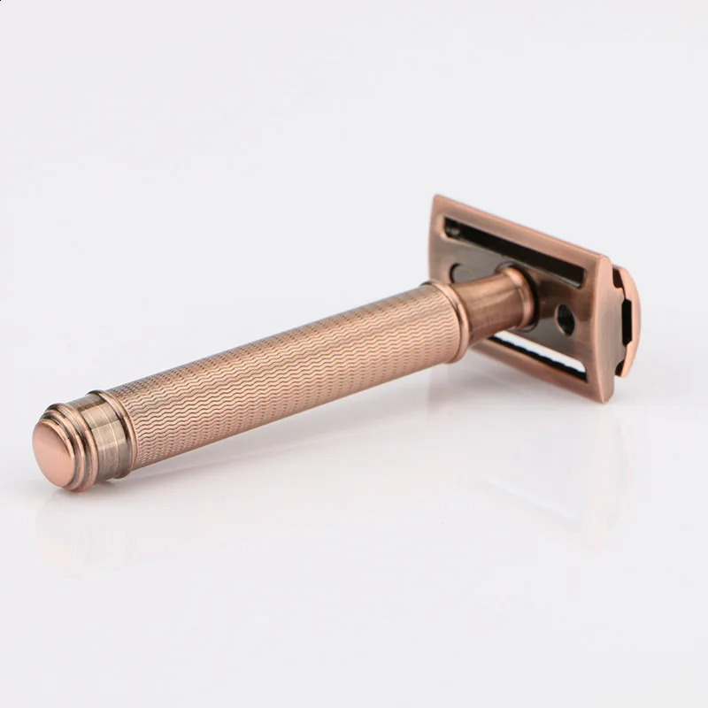 Blade for Men Old-fashioned Bronze Metal Classic Safty Double-sided Manual Razor 241230
