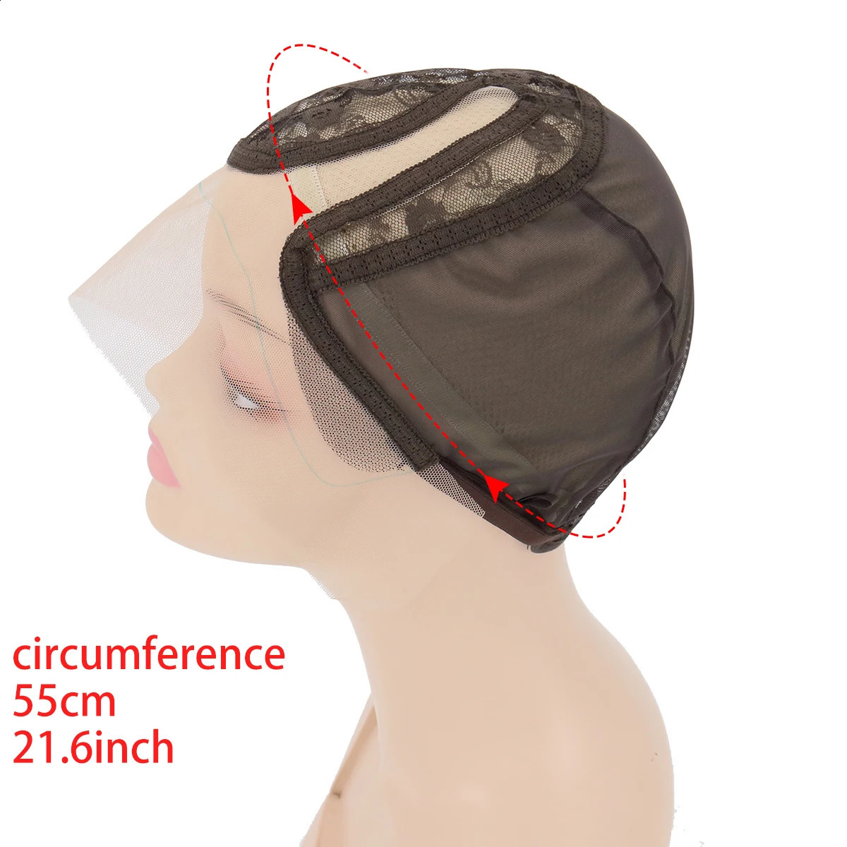 3Pcs/Pack S part Lace Weaving Cap For Making Wigs Stretch Elastic Wig Caps Bonnet Perruque For Big Head with Adjustable Straps 241230
