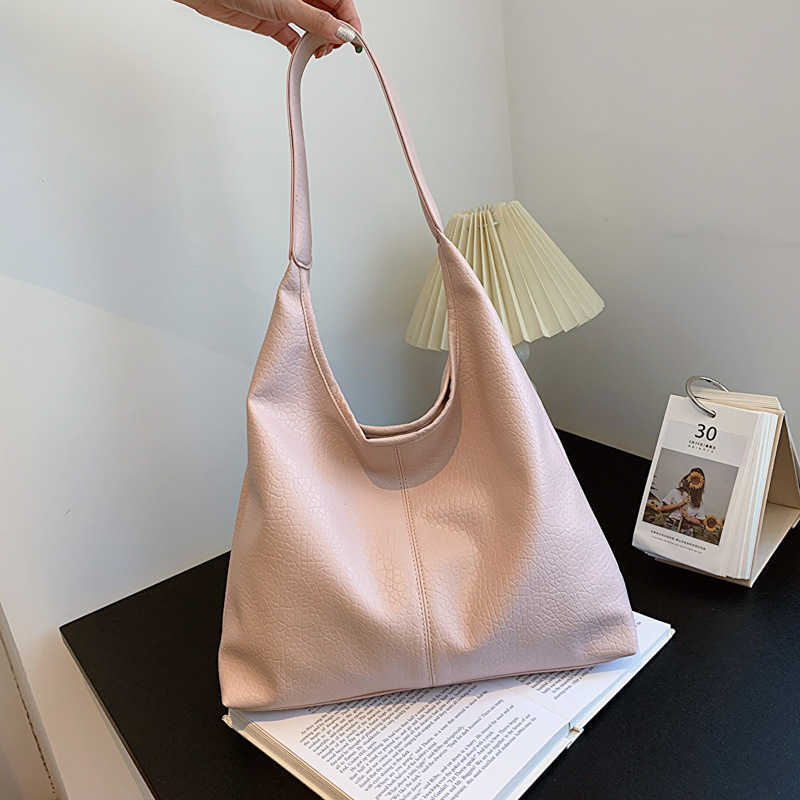 Large capacity bag for women's spring and summer 2023 new fashion shoulder bag, casual texture, mother and child bucket, commuting tote bag 24123