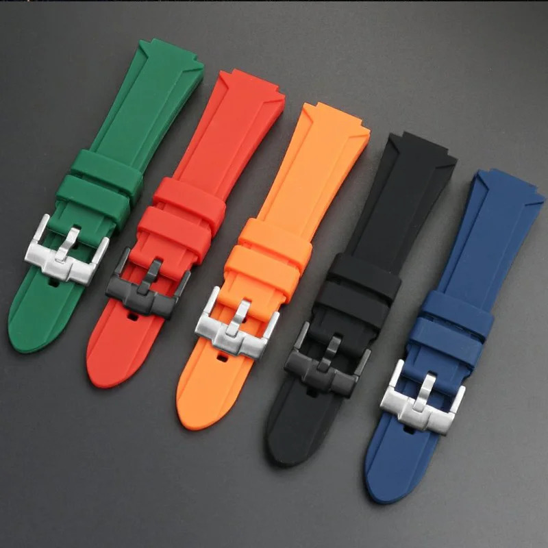 24-16mm Convex watchband Silicone bracelet for timex T2N738 T2N739 T2N720 T2N721 T49706 Butterfly clasp watch band Rubber strap 241230