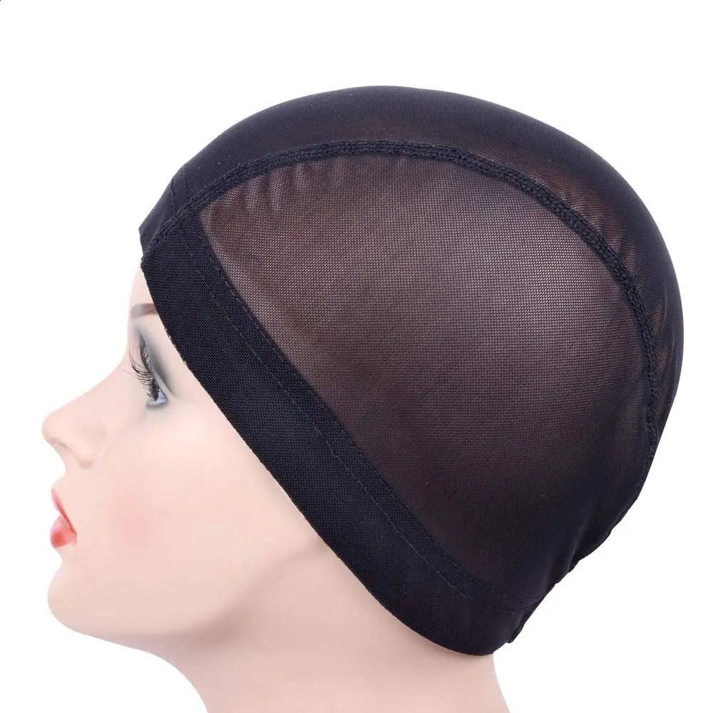 5Pcs S/M/L Elastic Wig Cap Durable Dome Wig Caps Breathable Mesh Wig Cap for Making Wigs Black Weaving Cap Hairnets Hair Clips 241230