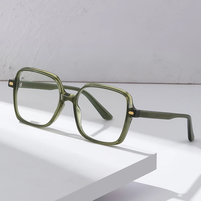 Women Fashion Acetate Blue Light Blocking Computer Glasses Without Degrees Female Square Eyewear Spectacles Frames BC907 241230