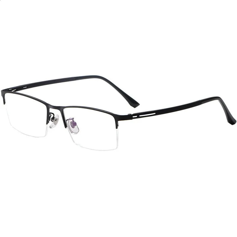 YIMARUILI Fashion Super Tough Alloy Eyeglasses Frame Business Casual Optical Prescription Half Frame Glasses Men P9916 241230