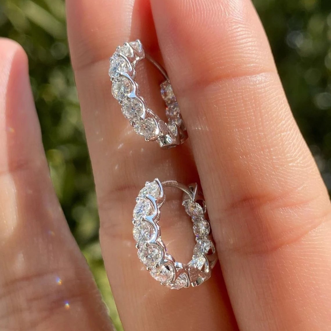 Choucong Brand Sparkling Clip Earrings Luxury Jewelry 925 Sterling Silver Round Cut White 5A Cubic Zircon CZ Diamond Party Women Fashion Accessories E