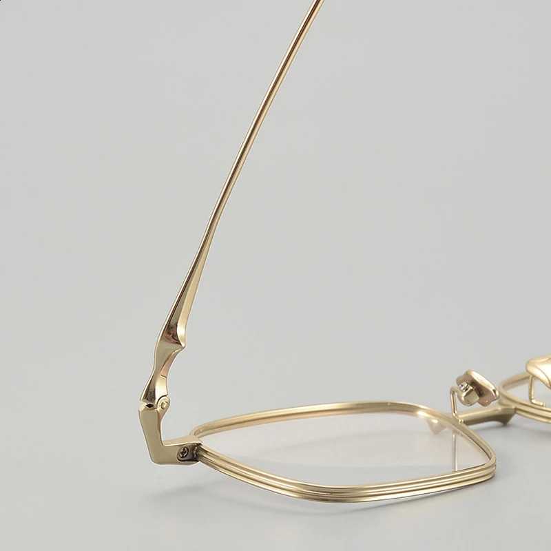 Pure Glasses Frame IP Plating Women Square Vintage Myopia Optical Prescription Eyeglasses Korean Ultralight Eyewear 241230
