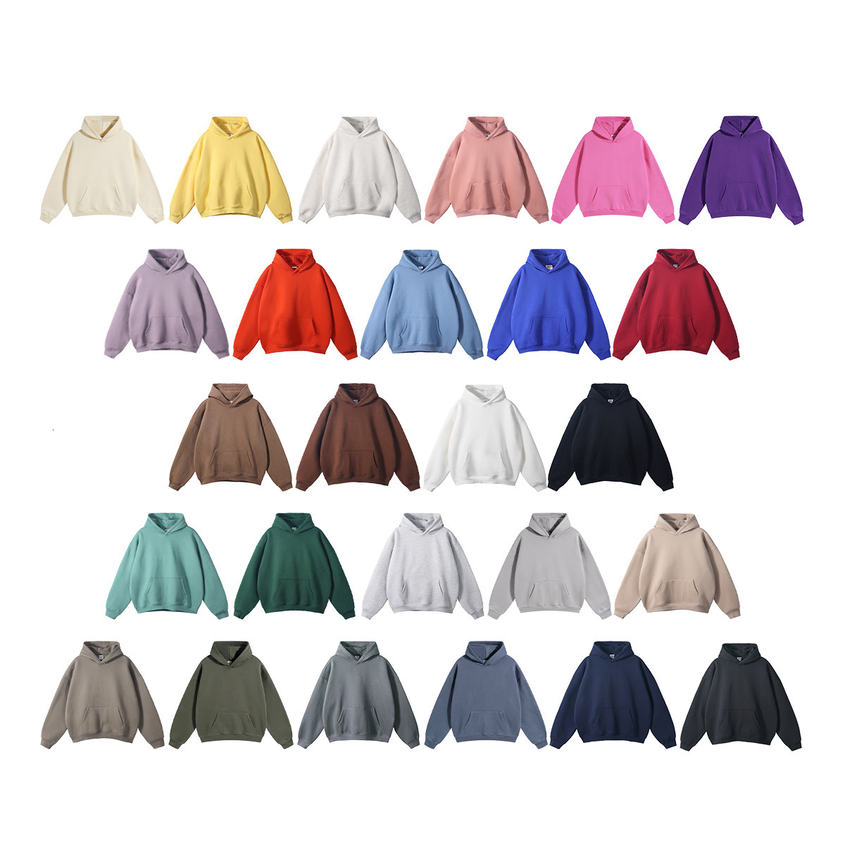 New Loose Fleece Sweater 26 Colour Men Women Oversized Hoodies