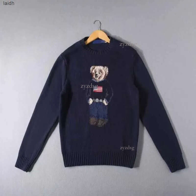 Men's Sweaters Designer Men Knits Sweater Polos Bear Embroidery s Pullover Crewneck Knitted Long Sleeve Casual Printed