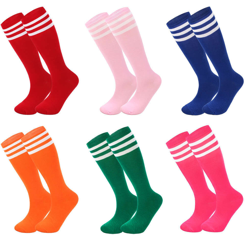 Japanese Three Bar Mid Calf Tube Knee Cosplay Performance Dance Socks, Women's Solid Color JK Socks