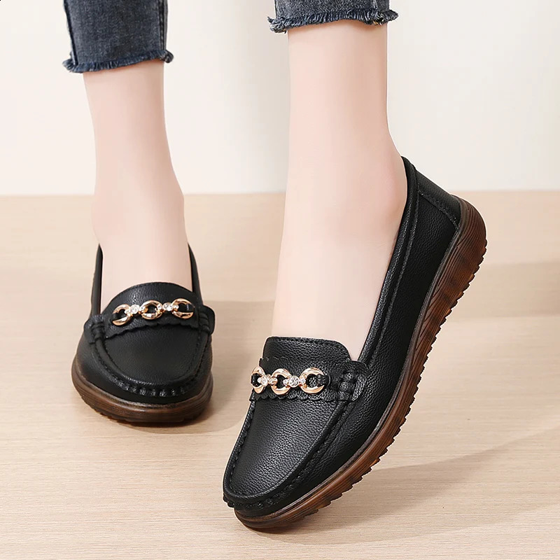 Women Low Heels Sliver Boat Shoes Square Toe Slip on Flat for Woman Ballet Flats Comfortable Bow Womens sandals 241225