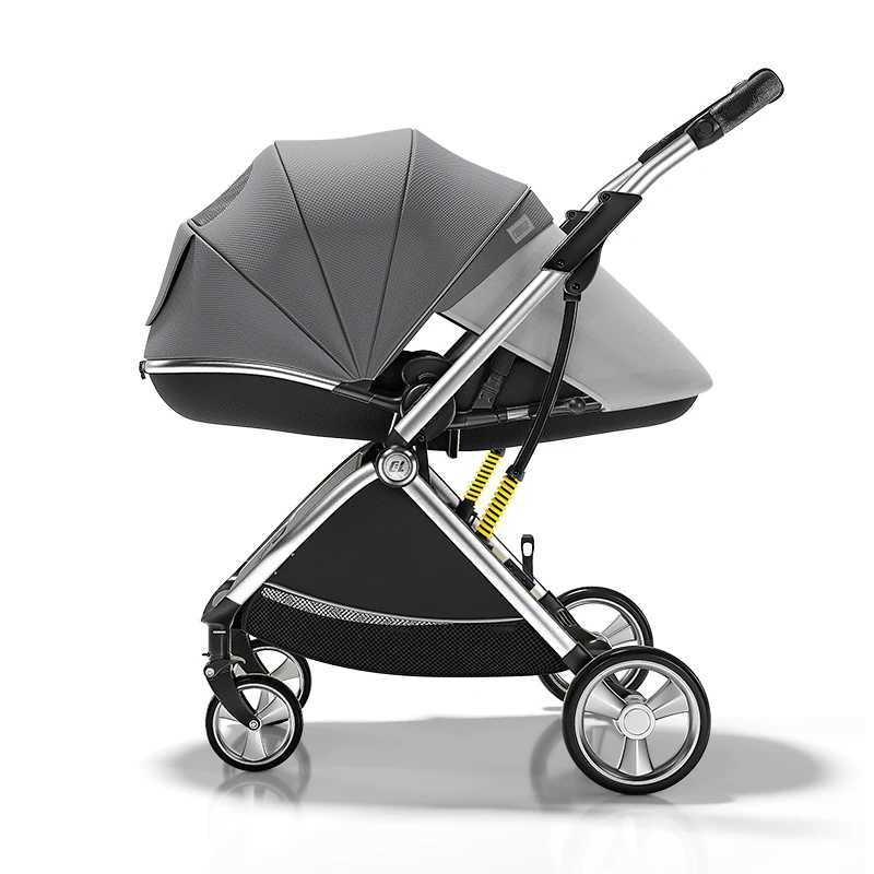 Luxurious High Landscape Baby Stroller Ergonomic Design Newborn Pushchair Can Sit Can LieXJ250306