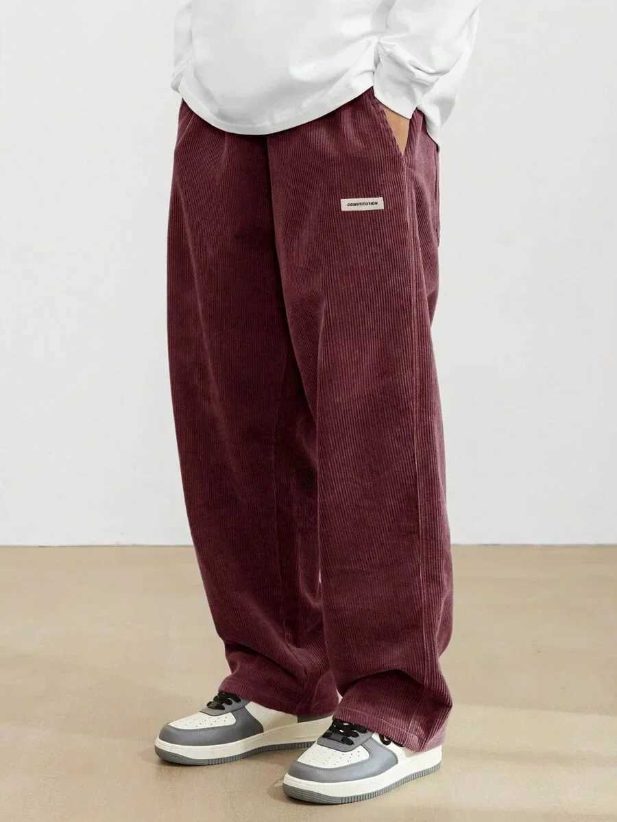 Corduroy Pants mens clothing sports pants loose casual pants mens bag style hose regular length Trouser mens cargo pants women W241231