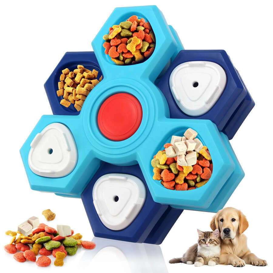 Supplies Dog Pet Leakage Feeding Wheel Puzzle Toy Training Soothing Slow Food Plate
