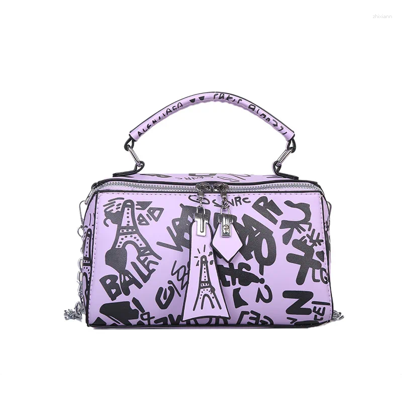 Shoulder Bags Design Women Leather Handbags And Purse Fashion Crossbody For Graffiti Bag zhanyishengli