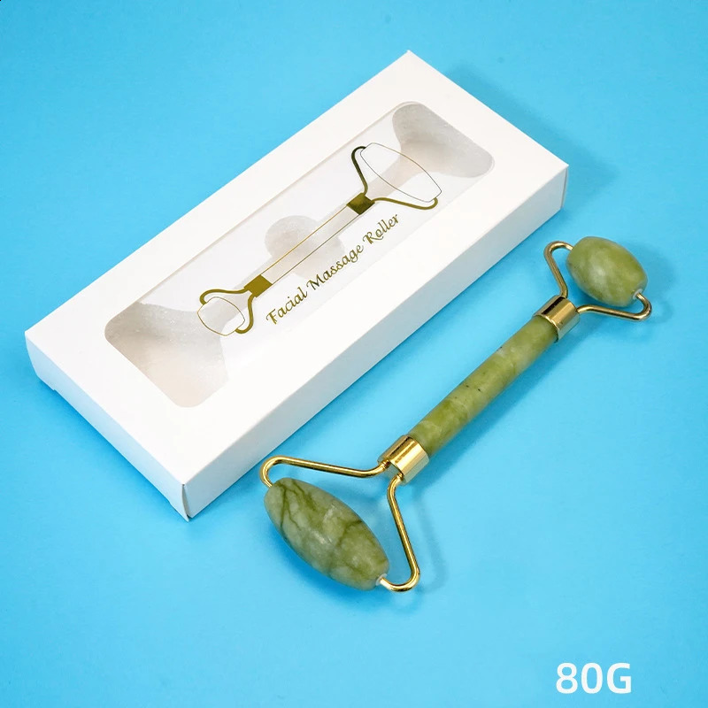 Natural Jade Stone Gouache Scraper Face Roller Gua Sha Massager For Face Body Massage Set Beauty Relaxation Tool 241230