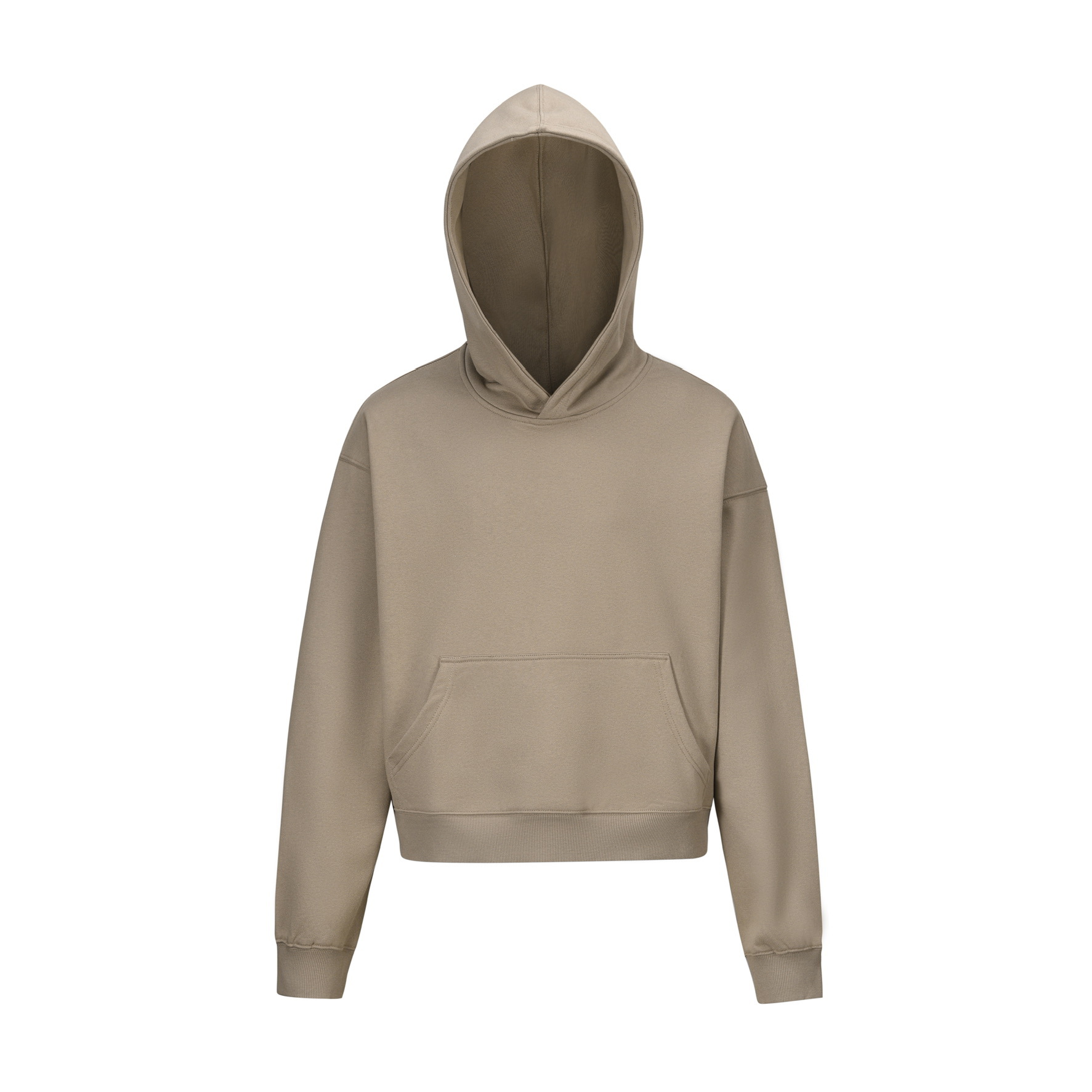 M8216 2024 trendy neutral design solid color men's pullover hooded sweatshirt