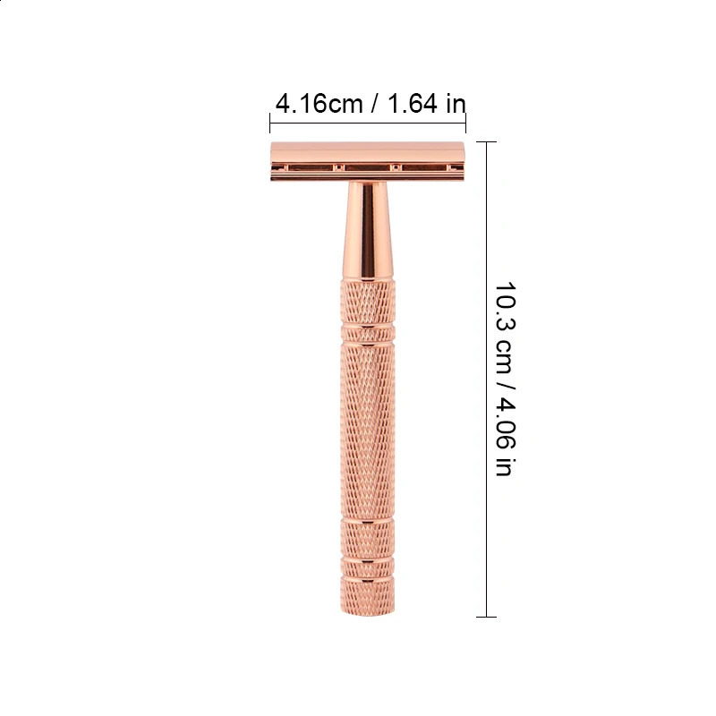 Classic Manual Shaver Aluminum Double Edge Safety Razor for Mens Shaving and Womens Hair Removal Tool With 10 Shaving Blades 241230