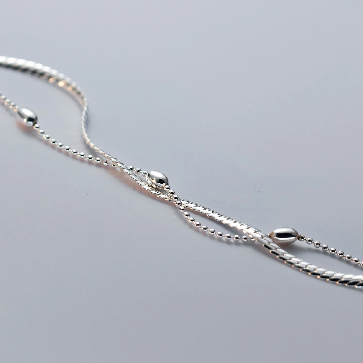 MIQIAO Anklets Bracelet On The Leg 925 Sterling Silver Ankle Chains For Woman Snake Chain Summer Jewelry Foot Chain 241226