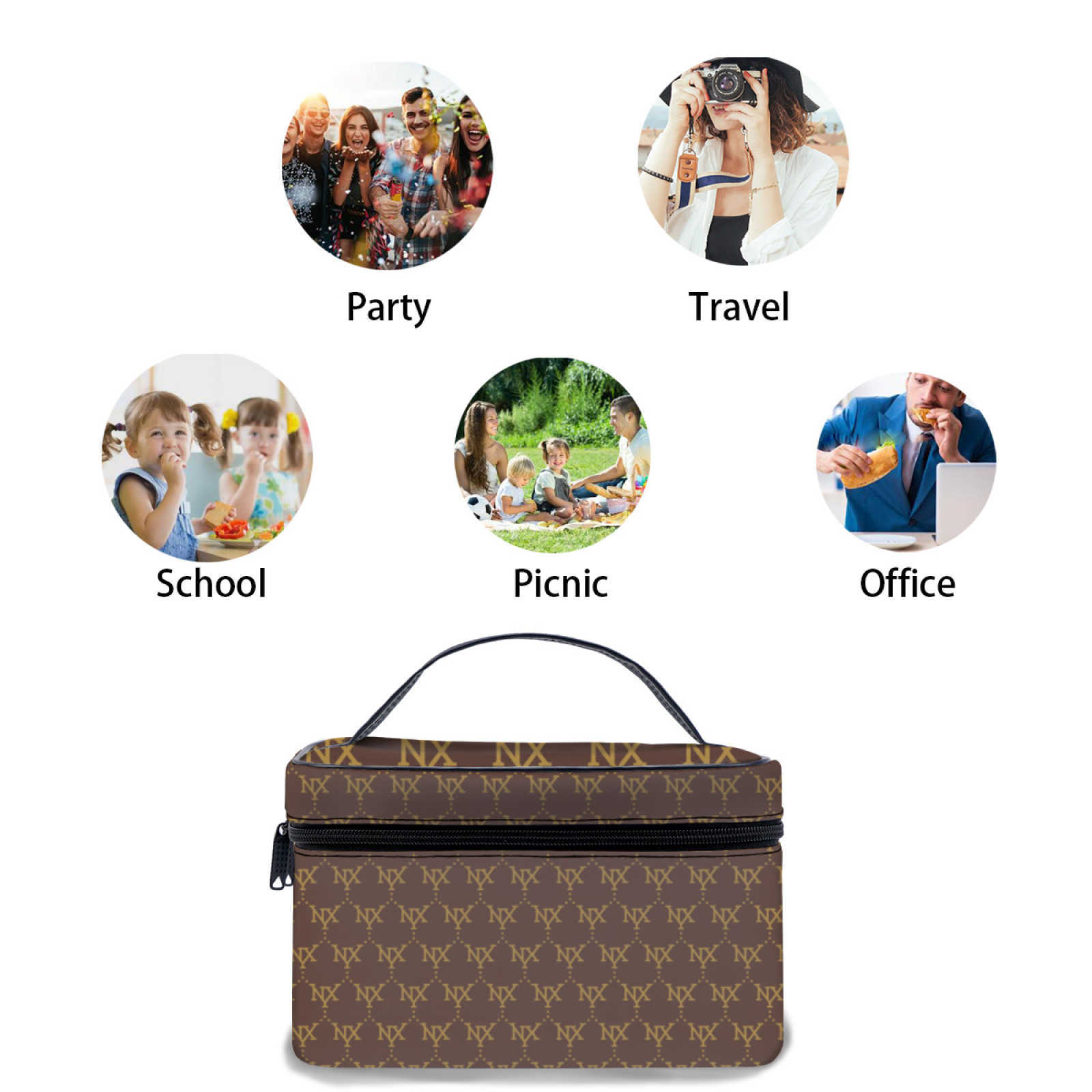 NXY Makeup Designer Bag For Womens Luxury Handbag Leather Make Up Toiletry Clutch Bags Cases Cross Body Shoulder Totes Cosmetic Wash Bags