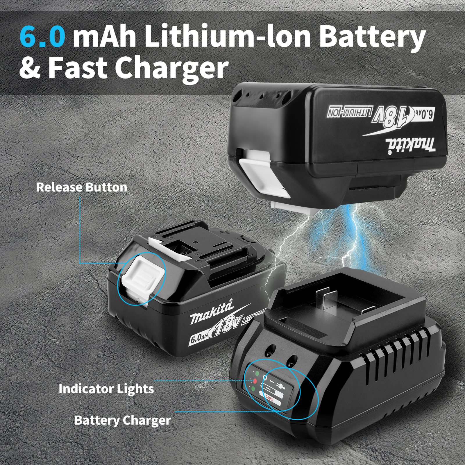 Makita DGA404 Cordless Angle Grinder - 18V Power with 125mm Disc Size for Versatile Cutting Applications