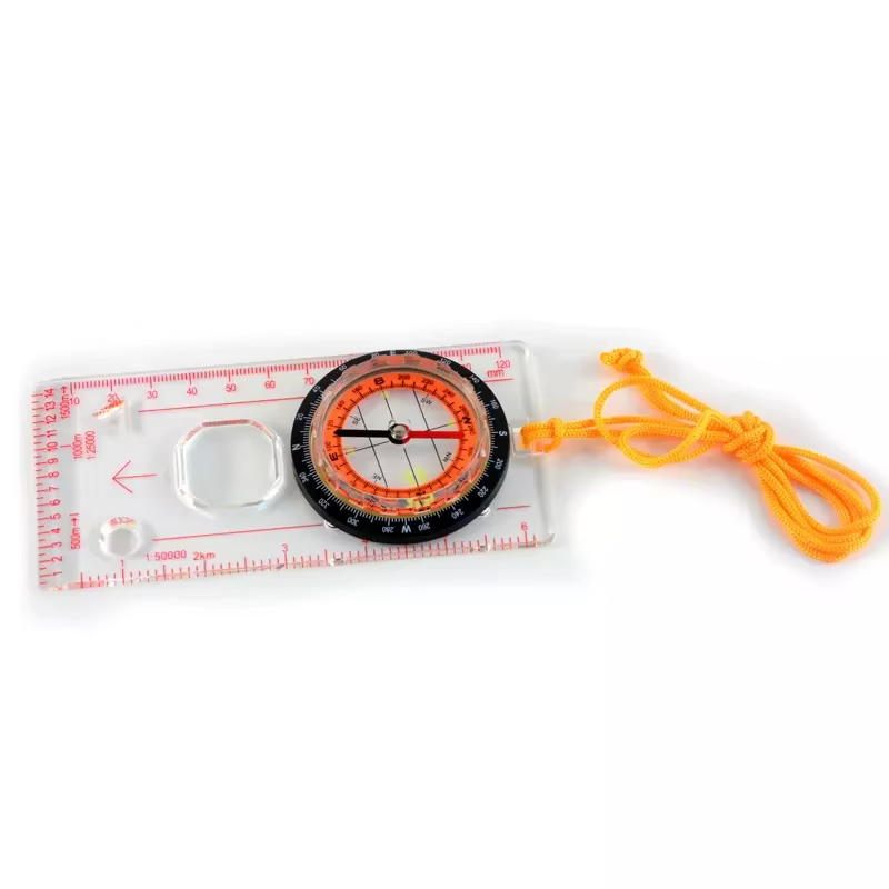 plastic Map ruler pocket compass magnetic digital compass for camping