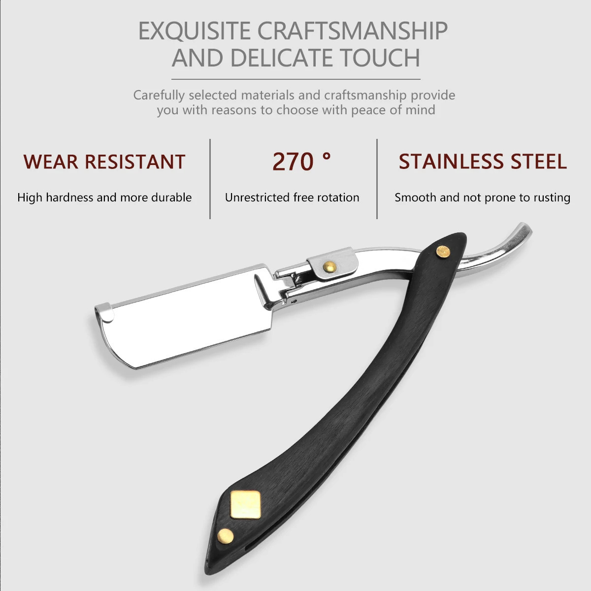 Barbertop Shaving Straight Razor Classic Manual Barber Razors Folding Knife Men Stainless Steel Hairdresser Tool 241230