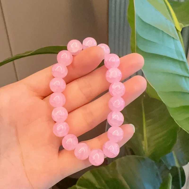 Girls Crystal Color Bracelet Natural Quartz Amethyst Fluorescent Bead Sweet Spirit Constant Energy Chain Bracelet Jewelry W241231